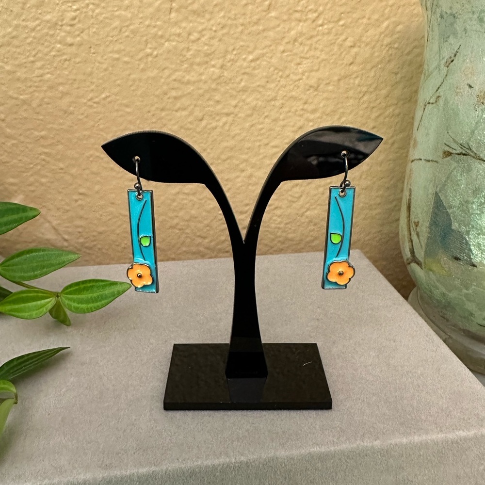 Enamel earrings